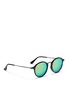 Figure View - Click To Enlarge - RAY-BAN - 'Round Fleck Flash' acetate gradient mirror sunglasses