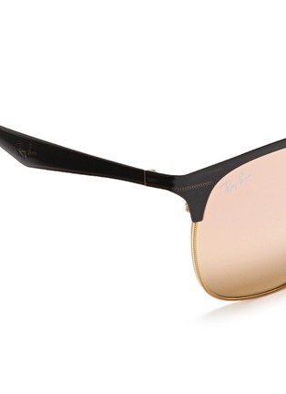 Detail View - Click To Enlarge - RAY-BAN - 'RB3538' coated rim metal mirror sunglasses