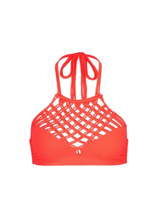 Main View - Click To Enlarge - MIKOH - 'Lanikai' macramé halter bikini top