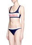 Figure View - Click To Enlarge - ZOE KARSSEN - 'Troublemaker' graphic print sport bikini top