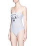 Detail View - Click To Enlarge - ZOE KARSSEN - 'Do Nothing Club' cutout back stripe swimsuit