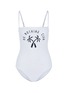 Main View - Click To Enlarge - ZOE KARSSEN - 'Do Nothing Club' cutout back stripe swimsuit