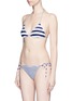 Figure View - Click To Enlarge - ZOE KARSSEN - 'Stripes' side tie bikini bottoms