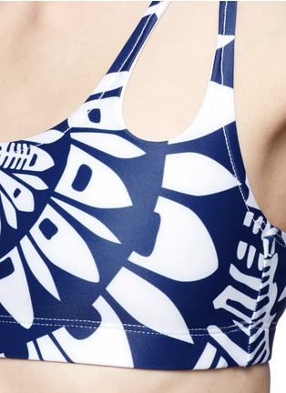 Detail View - Click To Enlarge - MARA HOFFMAN ATH - 'Peacefield' floral print strappy sports bra