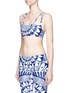 Front View - Click To Enlarge - MARA HOFFMAN ATH - 'Peacefield' floral print strappy sports bra