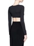 Back View - Click To Enlarge - NORMA KAMALI - Raw edged trim stretch cropped top