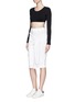 Detail View - Click To Enlarge - NORMA KAMALI - 'All In One Mini' convertible French terry skirt top