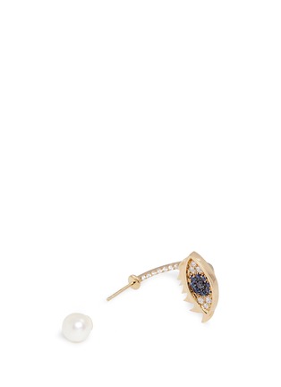 Detail View - Click To Enlarge - DELFINA DELETTREZ - 'Eye Piercing' diamond 18k yellow gold single earring