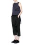 Figure View - Click To Enlarge - SONG FOR THE MUTE - Foldover front drop crotch cropped pants