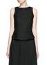 Main View - Click To Enlarge - SONG FOR THE MUTE - Button back linen mesh sleeveless top