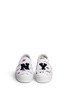 Front View - Click To Enlarge - JOSHUA SANDERS - 'All Over NY' fleece letter jersey flatform skate slip-ons