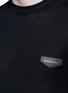 Detail View - Click To Enlarge - GIVENCHY - Leather logo patch wool sweater