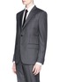 Front View - Click To Enlarge - GIVENCHY - Madonna collar pinstripe wool suit