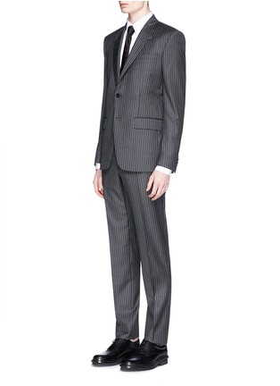 Figure View - Click To Enlarge - GIVENCHY - Madonna collar pinstripe wool suit