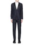 Main View - Click To Enlarge - GIVENCHY - Satin Madonna collar wool jacquard tuxedo suit