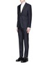 Figure View - Click To Enlarge - GIVENCHY - Satin Madonna collar wool jacquard tuxedo suit