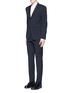Figure View - Click To Enlarge - GIVENCHY - Notch lapel wool blend twill suit