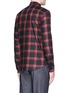 Back View - Click To Enlarge - GIVENCHY - Star leather band tartan plaid shirt