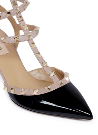 Detail View - Click To Enlarge - VALENTINO GARAVANI - 'Rockstud' caged patent leather pumps
