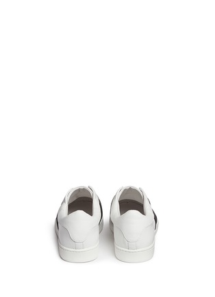 Back View - Click To Enlarge - VINCE - 'Vista' lizard effect leather band laceless sneakers