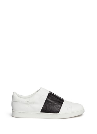 Main View - Click To Enlarge - VINCE - 'Vista' lizard effect leather band laceless sneakers