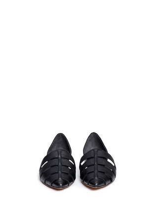 Front View - Click To Enlarge - VINCE - 'Neves' lizard embossed leather d'Orsay flats