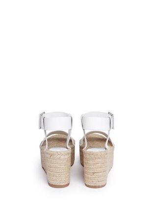 Back View - Click To Enlarge - VINCE - 'Abby' leather espadrille platform sandals