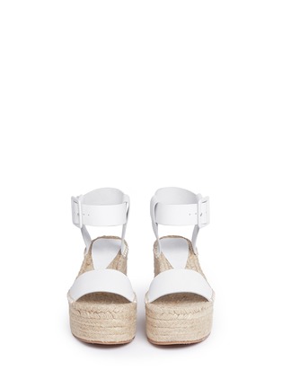 Front View - Click To Enlarge - VINCE - 'Abby' leather espadrille platform sandals