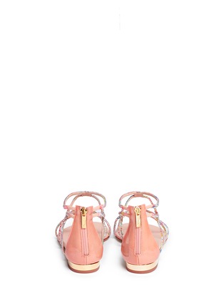 Back View - Click To Enlarge - RENÉ CAOVILLA - Strass pavé caged sandals