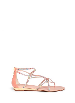 Main View - Click To Enlarge - RENÉ CAOVILLA - Strass pavé caged sandals