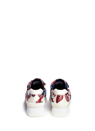 Back View - Click To Enlarge - TORY BURCH - Floral print sateen sneakers