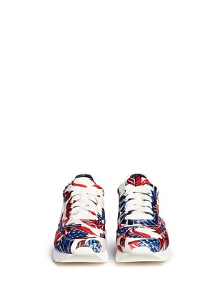 Front View - Click To Enlarge - TORY BURCH - Floral print sateen sneakers
