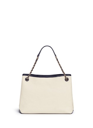 Back View - Click To Enlarge - TORY BURCH - Thea' zip canvas chain tote