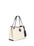 Front View - Click To Enlarge - TORY BURCH - Thea' zip canvas chain tote