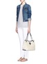 Figure View - Click To Enlarge - TORY BURCH - Thea' zip canvas chain tote
