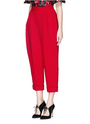 Front View - Click To Enlarge - DELPOZO - Wool crepe tapered pants