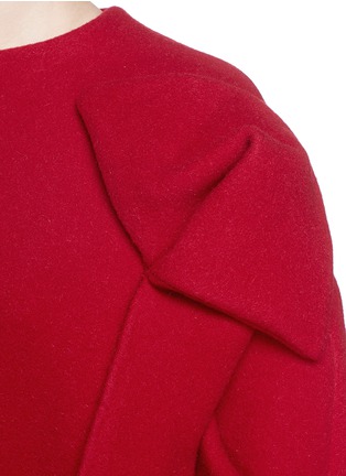 Detail View - Click To Enlarge - DELPOZO - Banded A-line wool Melton coat