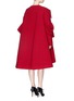 Back View - Click To Enlarge - DELPOZO - Banded A-line wool Melton coat