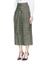 Front View - Click To Enlarge - DELPOZO - Triple tooth print cropped wide leg pants