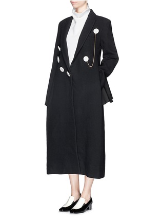 Figure View - Click To Enlarge - ELLERY - 'Sable Starr' ceramic button chain wool coat