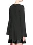 Back View - Click To Enlarge - ELLERY - 'Radiate' godet sleeve silk trim crepe dress