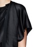 Detail View - Click To Enlarge - ELLERY - 'Constance' satin faced crepe ruffle bow top