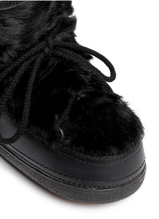 Detail View - Click To Enlarge - INUIKII - Rabbit fur leather sheepskin shearling boots