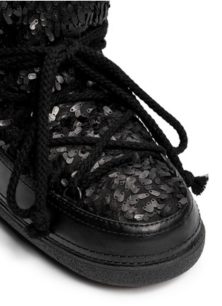 Detail View - Click To Enlarge - INUIKII - 'Punc Sequin' reptile effect sheepskin shearling boots