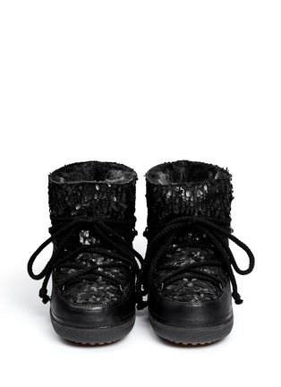 Figure View - Click To Enlarge - INUIKII - 'Punc Sequin' reptile effect sheepskin shearling boots