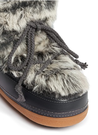 Detail View - Click To Enlarge - INUIKII - Rabbit fur leather sheepskin shearling boots