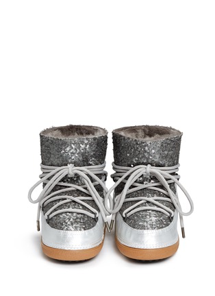 Figure View - Click To Enlarge - INUIKII - 'Punc Sequin' sheepskin shearling boots