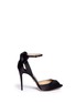 Main View - Click To Enlarge - PAUL ANDREW - 'Fatales' bow back satin peep toe pumps