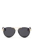 Main View - Click To Enlarge - THE ROW - Acetate wrap leather trim aviator sunglasses
