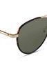 Detail View - Click To Enlarge - THE ROW - Tortoiseshell wrap leather trim aviator sunglasses